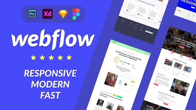 Convert your design into webflow responsive website by Helga_digital ...
