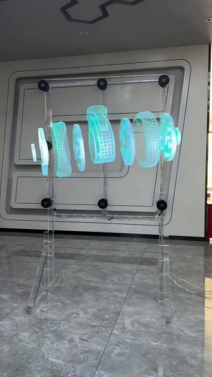 3d hologram animation 3d product animation hologram fan logo animation tradeshow