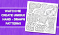 design custom pattern coloring pages