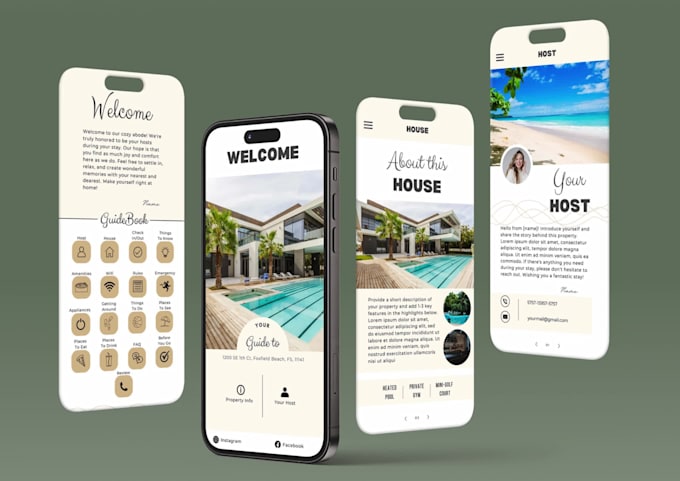 design original interactive welcome book for your rental