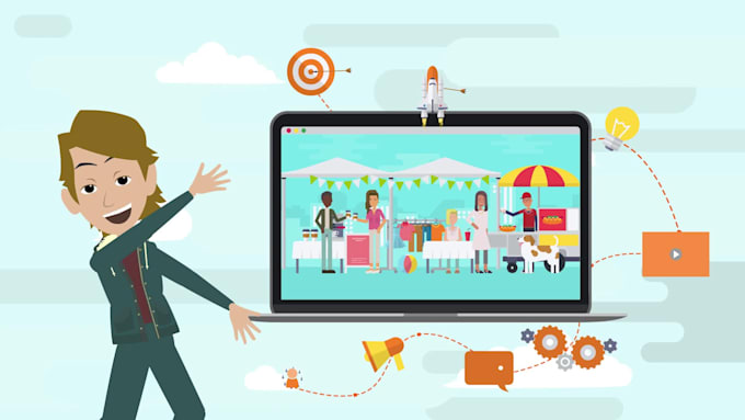 deliver 2d animation video or 2d animated explainer video
