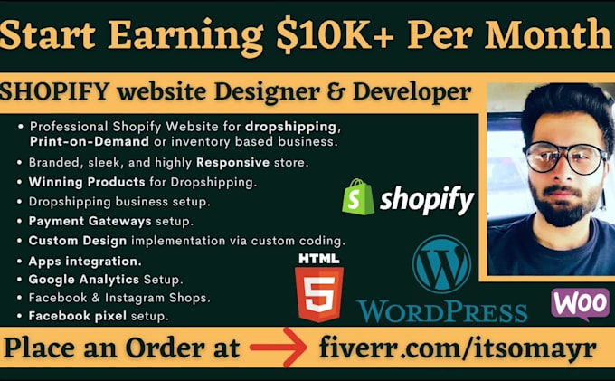 make professional e commerce website on shopify woocommerce