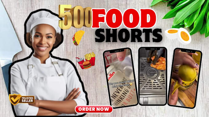 provide 500 trending food and health youtube shorts
