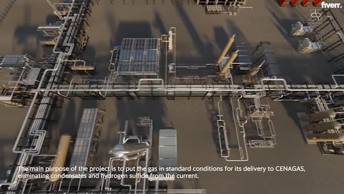do 3d industrial process and safety animation factory power plant chemical video