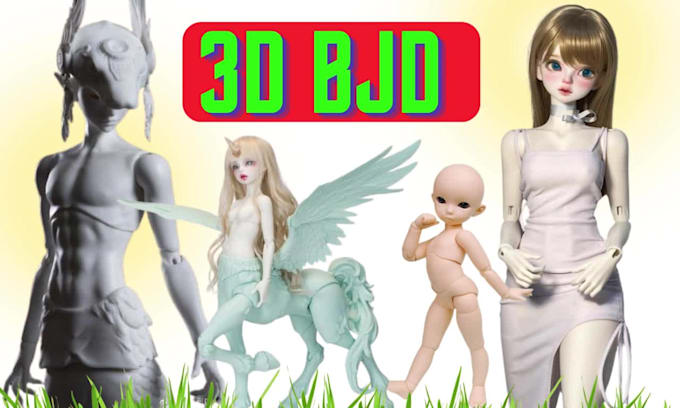 do high quality 3d ball jointed articulated model , 3d doll, for 3d printing