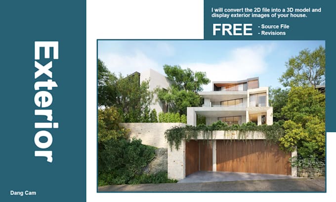 design the exterior of the house and render realistic images