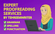 expertly proofread your document for grammar, punctuation and spelling