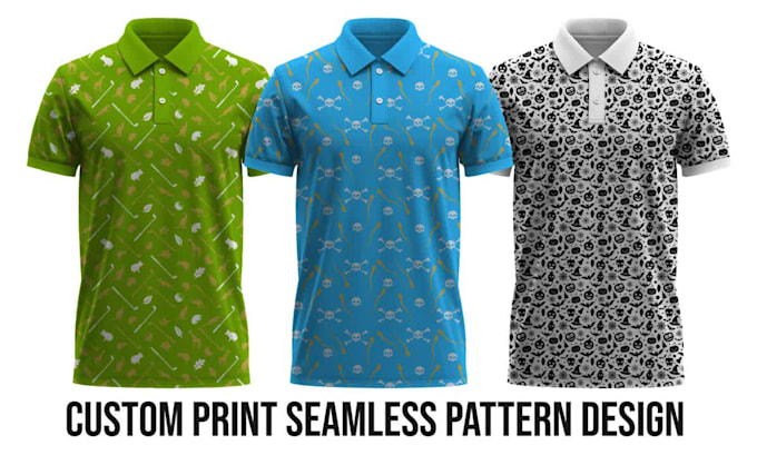 design all over custom print pattern sublimation for golf polo t shirt jersey