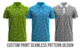 design all over custom print pattern sublimation for golf polo t shirt jersey