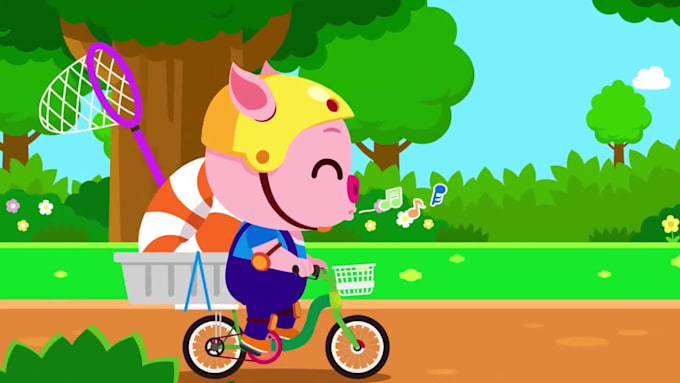 2d nursery rhymes animation for kids