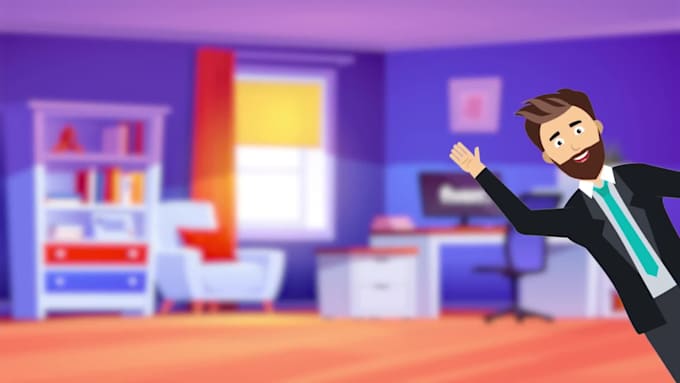 create 2d explainer video or animated promo video