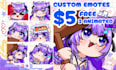 draw twitch emotes, animated emotes, chibi emotes, and sub badges