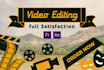 do professional youtube video editing, ai video editing and motion graphics