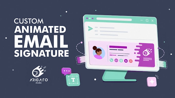 create a custom animated HTML email signature