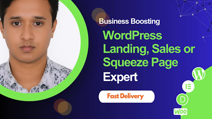design creative business wordpress landing page,sales page