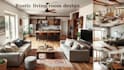 design and render your rustic or scandinavian living room and kitchen