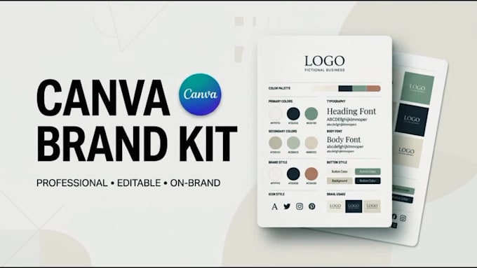 design a professional canva brand kit and brand style guide