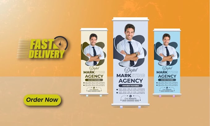 do a roll up and pull up banner or pop up design