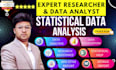 do statistical data analysis using excel, spss, amos, powerbi and research