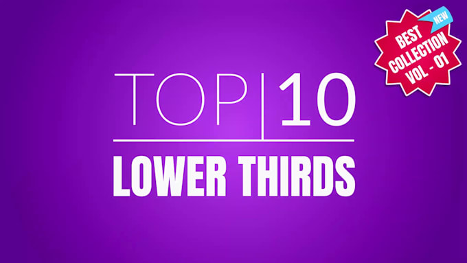 provide you the best lower third plus social pack within 24h