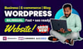 build and redesign a modern wordpress business website with speed and SEO
