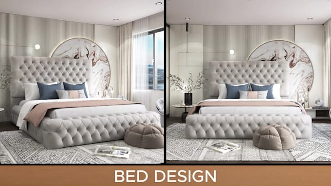 do 3d model, product rendering, beds, sofa, table,  mattress