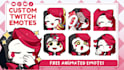 draw twitch emotes, chibi emotes, vtuber emotes, animated emotes for streamers