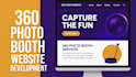 build photo booth website, party rental website, 360 photo booth website