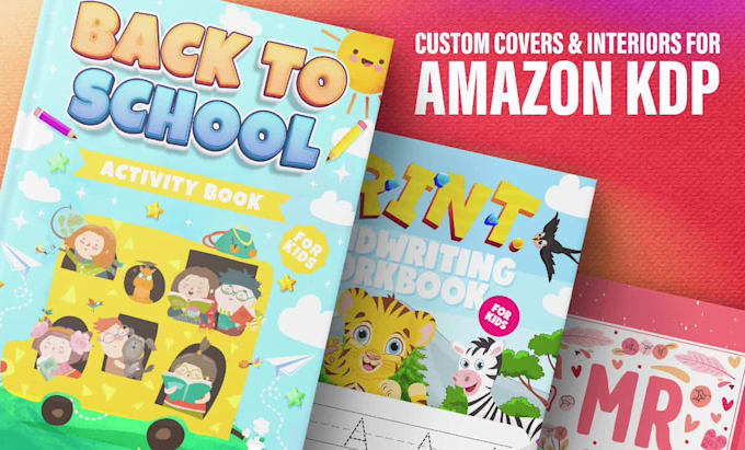 design custom low no content book cover or interior for amazon KDP