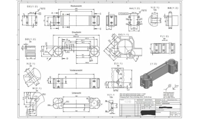 convert 3d models into 2d technical drawings using solidwords or autocad