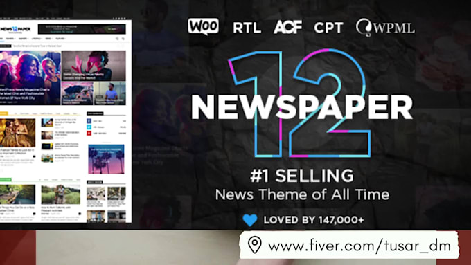 install and customize magazine website by newspaper wordpress theme