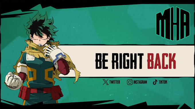 create animated starting, brb, offline screen for stream in 24 hours