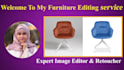 cutout furniture image editing retouching color change product photo edit