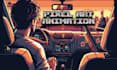 create 2d 8bit pixel art character animation looping lofi animated gif