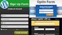 create signup form pop up optin page  with autoresponder