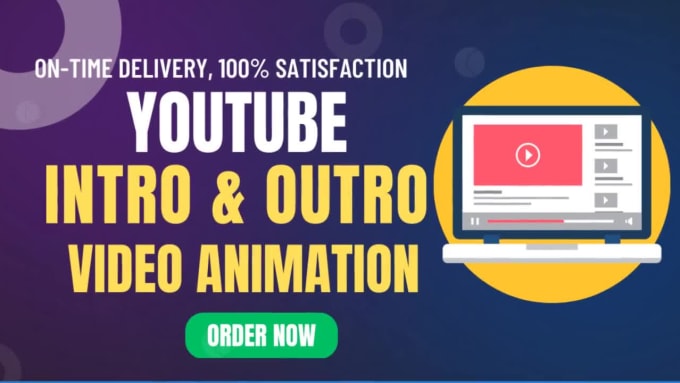 create youtube intro and outro video, logo animation