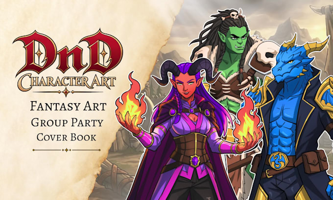 draw dnd character art, fantasy art, illustration for concept art