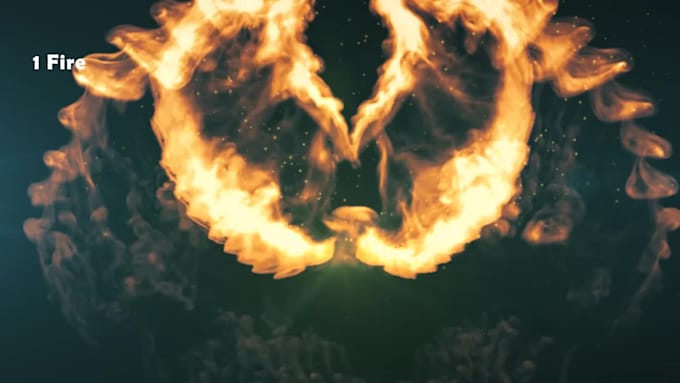 create luxury fire wings intro logo video