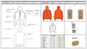 design fashion tech pack, flat sketch, size chart and size guide