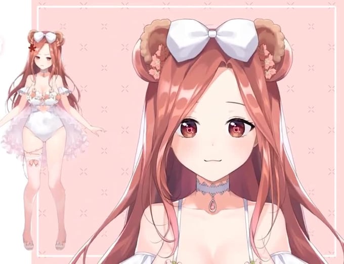 design vtuber model, 2d vtuber rigging, live2d model, live2d vtuber model