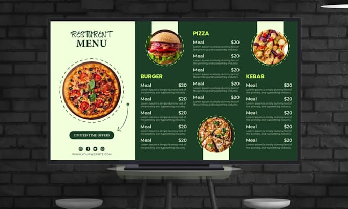 design modern bar cafe pubs restaurant menu and digital menu