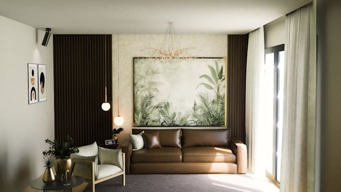 do interior design and realistic 3d rendering