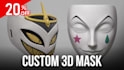 custom 3d mask, helmet, and wearable for cosplay