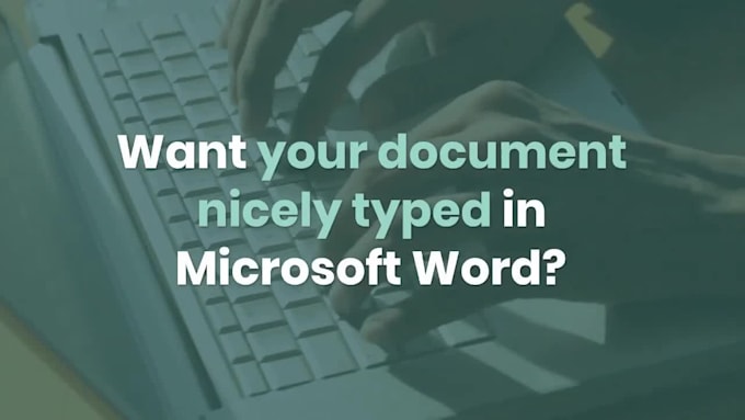 write design and format ms word document for you
