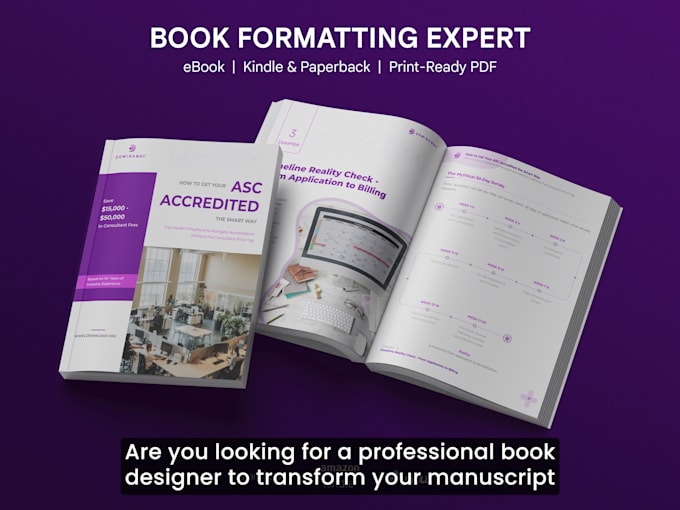 format your book for amazon KDP, kindle, print and ebook
