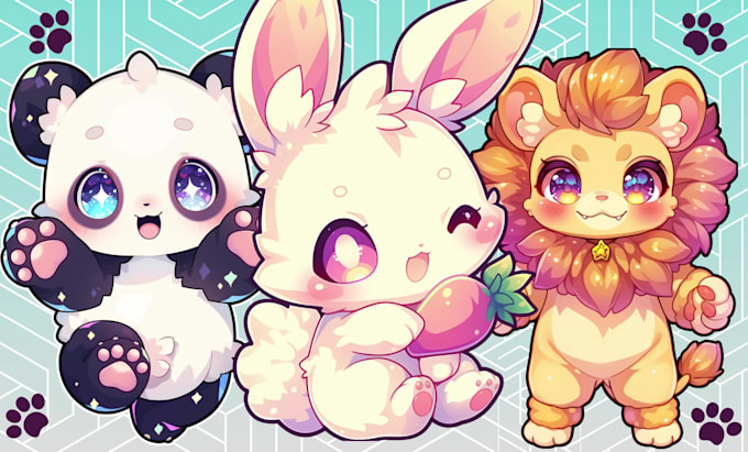 Crea un personaje original chibi furry