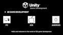 develop a 2d game in unity 2d for android, ios and pc