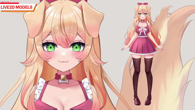 draw and rig 2d anime vtuber, nsfw vtuber avatar as a live2d vtuber model artist
