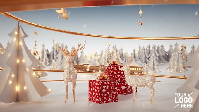 make a glittering happy new year video with your logo