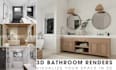 make 3d bathroom interior design and render